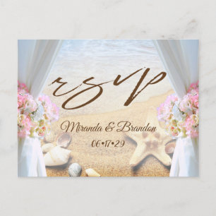 Postal De Anuncios Casas de Starfish Tropical Beach Wedding RSVP