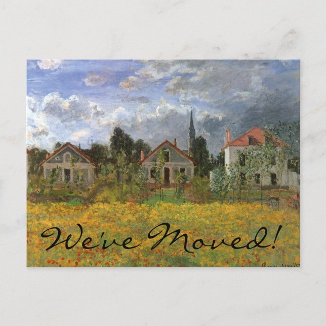 Postal De Anuncios Casas en Argenteuil de Monet, Cambio de dirección (Anverso)
