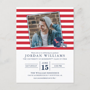 Postal De Anuncios Casco de fútbol Ole Miss Azul oscuro