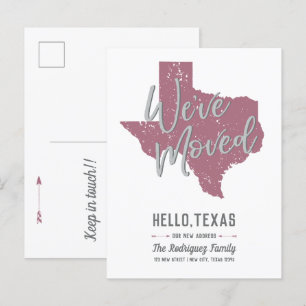 Postal De Anuncios Cassis Mauve We've Moved - Texas