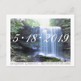 Postal De Anuncios Catarata de Mountain View Guarde la fecha