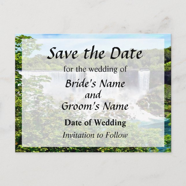 Postal De Anuncios Cataratas del Niágara - Cataratas de velo norteame (Anverso)