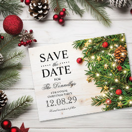 Postal De Anuncios Celebración de Navidad: Guarda la Fecha