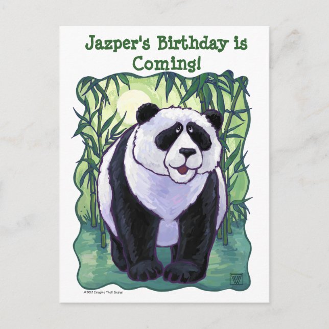 Postal De Anuncios Centro de Fiesta de Oso Panda (Anverso)