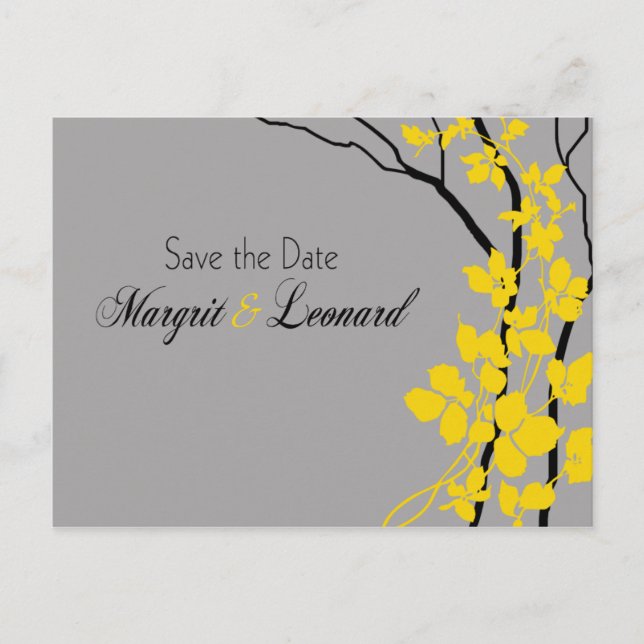 Postal De Anuncios Cerezo Bella Guardar la Fecha (Anverso)