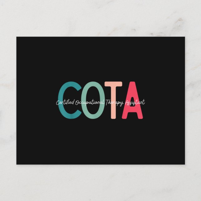 Postal De Anuncios Certified Occupational Therapy Assistant for OT Mo (Anverso)
