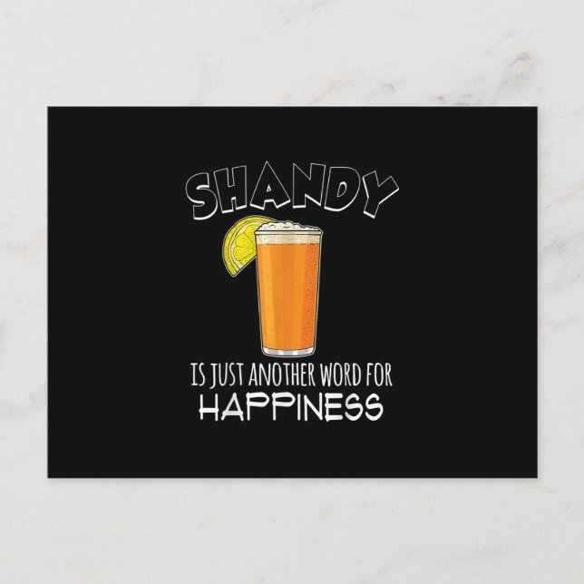 Postal De Anuncios Cerveza Casera Felicidad Cóctel Shandy (Anverso)