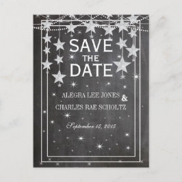 Postal De Anuncios Chalkboard Under the Stars Vintage Save the Date