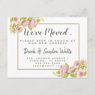 Postal De Anuncios Change of address we've moved English rose