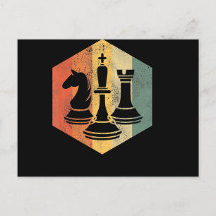 Postal De Anuncios Chess Lover Regalo colorido de ajedrez Knight Ki