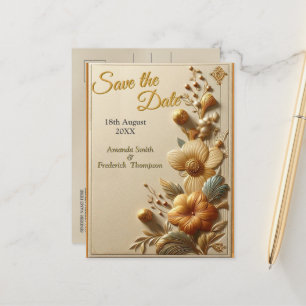 Postal De Anuncios Chic, cremas elegantes y textura de flores de cuer