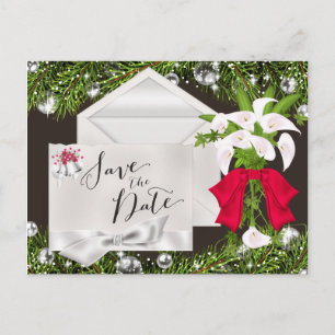 Postal De Anuncios Chic Navidad Guardar la Fecha