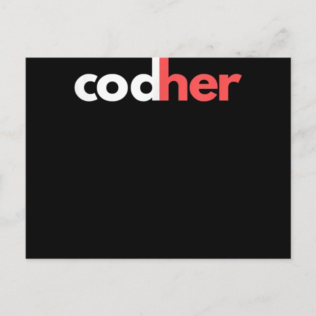 Postal De Anuncios Chica Codificadora Programadora Mujeres Amantes de (Anverso)