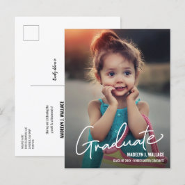 Postal De Anuncios Chica de jardín de infancia de escritura moderna f