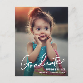 Postal De Anuncios Chica de jardín de infancia de escritura moderna f