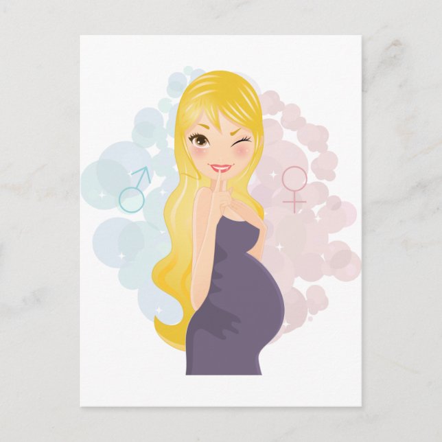 Postal De Anuncios Chica o niño embarazada (Anverso)