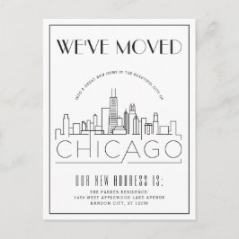 Postal De Anuncios Chicago Modern Deco | Cambio de Dirección