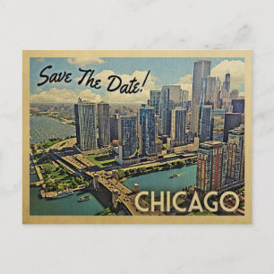 Postal De Anuncios Chicago Save The Date Illinois