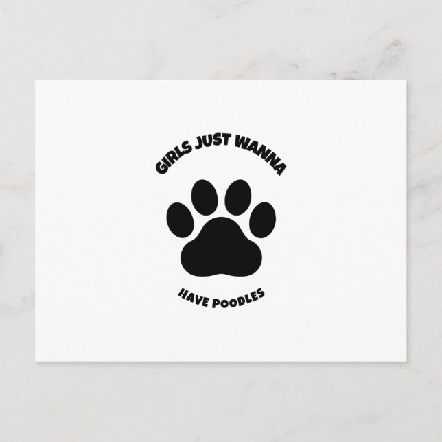 Postal De Anuncios Chicas solo quieren tener caniche (Anverso)