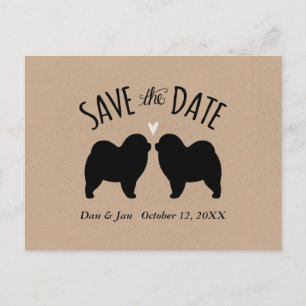 Postal De Anuncios Chow Chow Silhouettes Wedding Save the Date