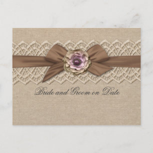 Postal De Anuncios Cinta romántica floral de flor de encaje para guar