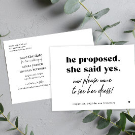 Postal De Anuncios Cita de tipografía divertida boda ahorrando la fec