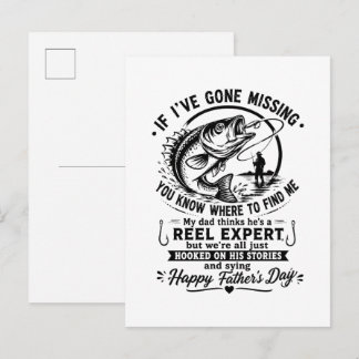 Postal De Anuncios Cita divertida de papá pescador Día del Padre vint