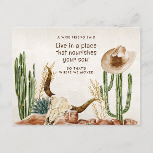 Postal De Anuncios Cita Motivacional de Cactus del Desierto Nueva Dir