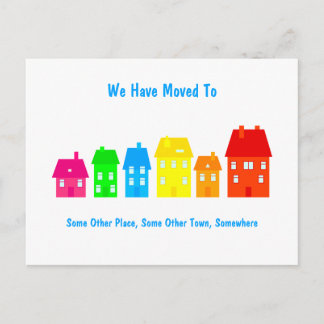 Postal De Anuncios Ciudad Colorida, Nos Hemos Mudado A,