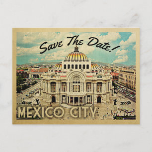 Postal De Anuncios Ciudad de México Salven la Fecha Palacio de Bellas