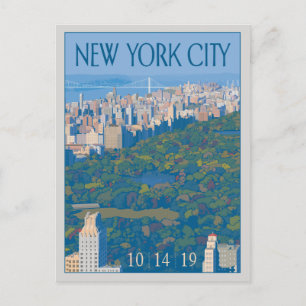 Postal De Anuncios Ciudad de Nueva York   Guarde la fecha