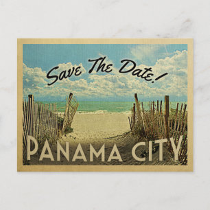 Postal De Anuncios Ciudad de Panamá salva la playa de Vintage Nautica