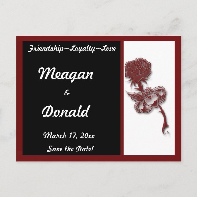 Postal De Anuncios Claddagh Save the Date (Anverso)
