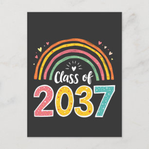 Postal De Anuncios Clase de 2037 Graduación de Kinder Escuela