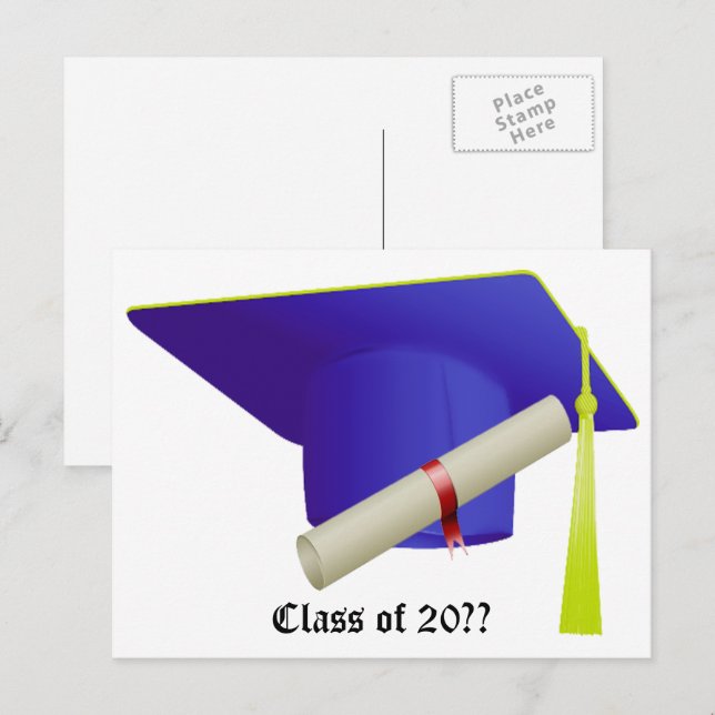 Postal De Anuncios Clase de 20XX Graduación (Anverso / Reverso)