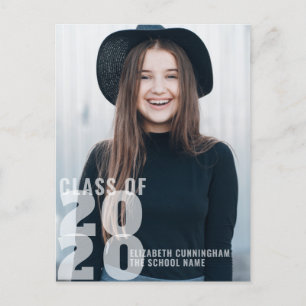 Postal De Anuncios Clase de 20XX Graduación de fotografía moderna