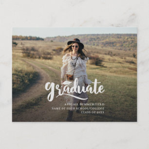 Postal De Anuncios Clase de graduación de 2022 Script con foto