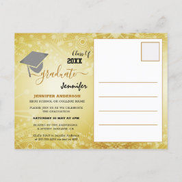 Postal De Anuncios Clase Elegante de 20XX, Foto, Graduación con Tocad