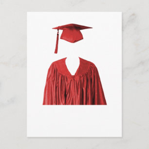 Postal De Anuncios Clase graduada del casquillo y del vestido