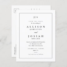 Clásico Monograma de Boda Guardar la Fecha