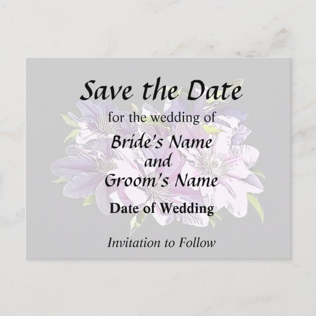 Postal De Anuncios Clematis rosada (Anverso)