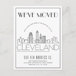 Postal De Anuncios Cleveland, Ohio Deco Moderno | Cambio de Dirección