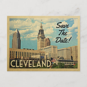 Postal De Anuncios Cleveland Salve La Fecha Ohio