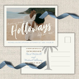 Postal De Anuncios Coastal Destination Wedding Photo Save the Date 