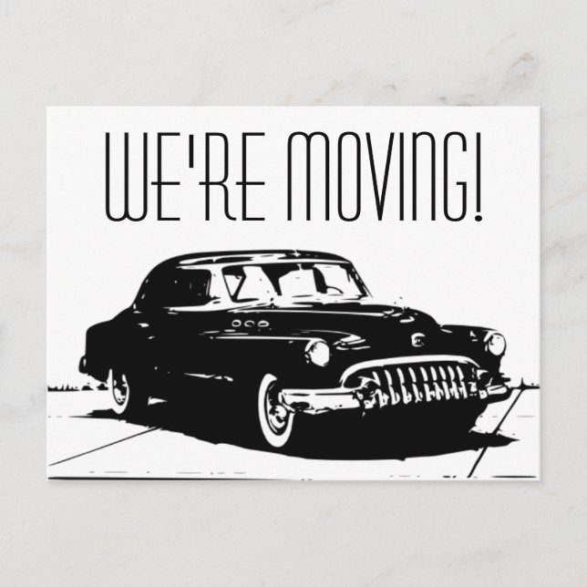 Postal De Anuncios Coche Antiguo (Anverso)