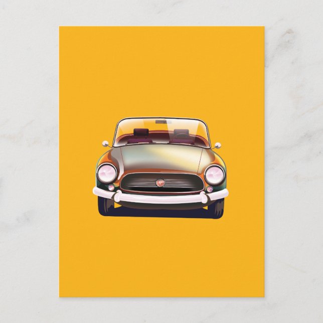 Postal De Anuncios Coche clásico antiguo (Anverso)
