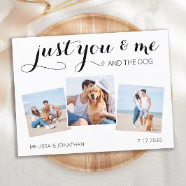 Postal De Anuncios Colage de Fotos Personalizadas Boda de Perro Recié