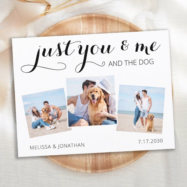Postal De Anuncios Colage de Fotos Personalizadas Boda de Perro Recié (Subido por el creador)
