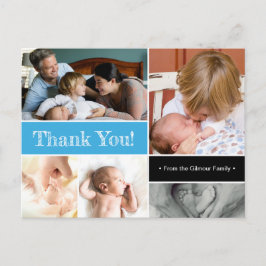 Postal De Anuncios Colaje de Fotos Moderno Personalizado Agradecimien