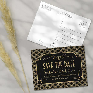 Postal De Anuncios Colección de Boda Art Deco Gatsby Vintage de los a